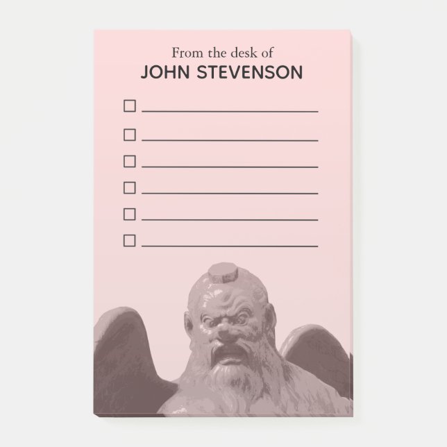 Japanese Great Tengu Yokai Checklist Post-it Notes (Front)