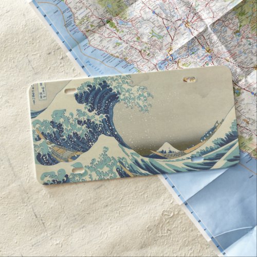 Japanese Great Wave off Kanagawa by Hokusai License Plate