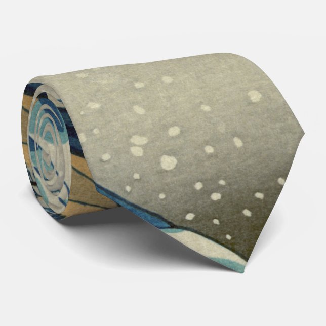 Japanese Great Wave off Kanagawa by Hokusai Neck Tie (Rolled)