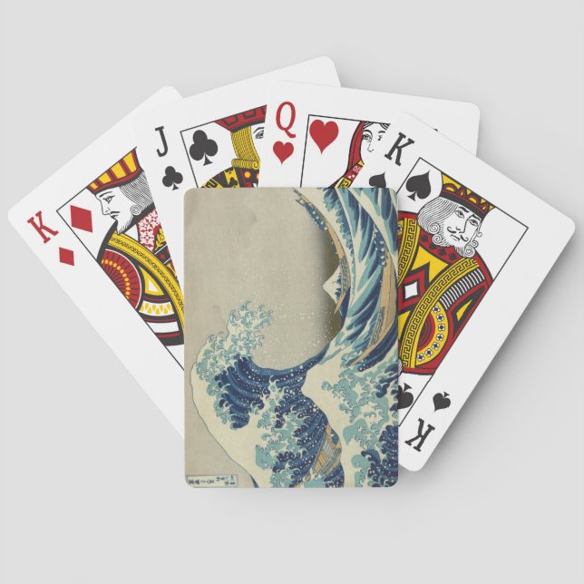Japanese Great Wave off Kanagawa by Hokusai Poker Cards (Back)