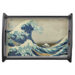 Japanese Great Wave Off Kanagawa By Hokusai Serving Tray at Zazzle