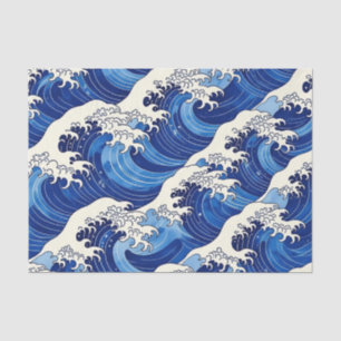 Japanese Great Wave Pattern Ocean  Tissue Paper