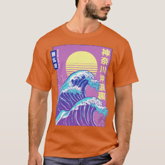 Japanese Great Wave Retrowave  Synthwave T-Shirt