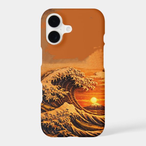 Japanese Great Wave Sunset Phone Case | Hokusai |