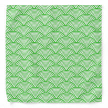 Japanese Green Fish Scales Wave Pattern