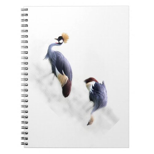 Japanese Grey Crowned Cranes Notebook