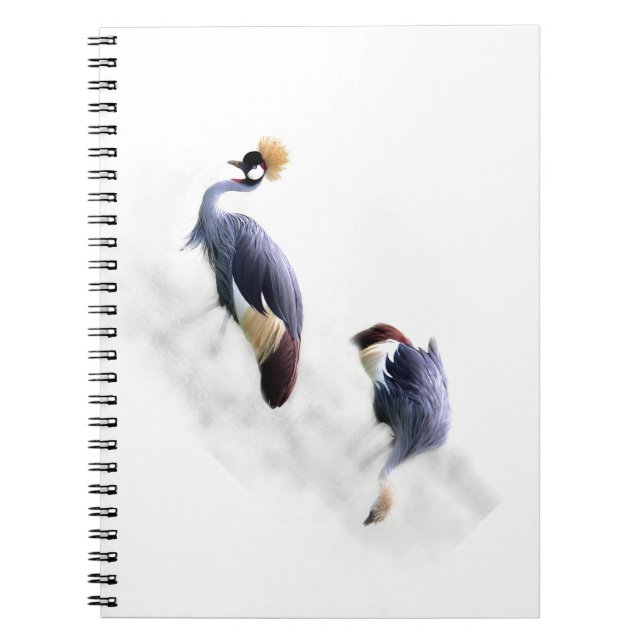 Japanese Grey Crowned Cranes Notebook (Front)
