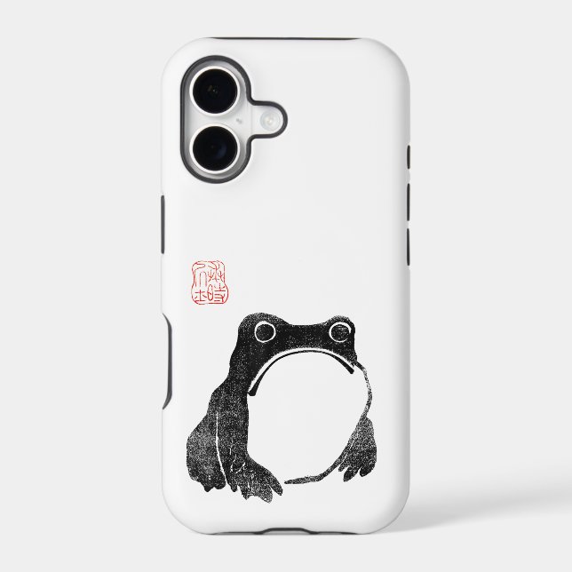 Japanese Grumpy Frog Toad Unimpressed Animal Funny Iphone Case (Back)