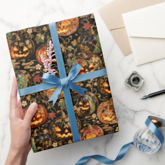Japanese Halloween Pumpkin Wrapping Paper