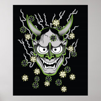 Japanese Hannya Mask Poster