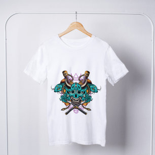 Japanese Hannya Mask Swords Koi Fish T-Shirt