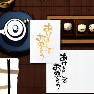 Japanese Happy New Year - golden