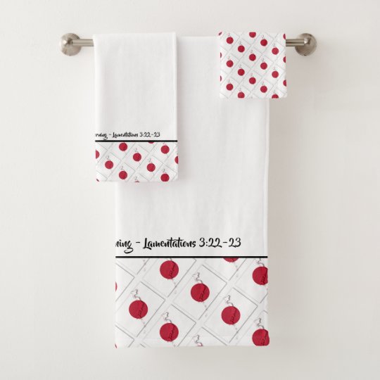 JAPANESE HINOMARU Personalized Custom Scripture Bath Towel Set