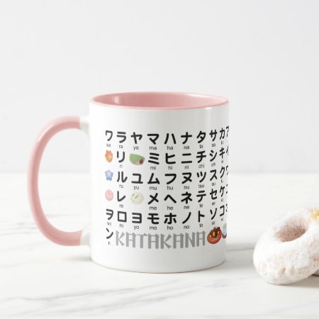 Japanese Hiragana & Katakana Table (wagashi) Mug