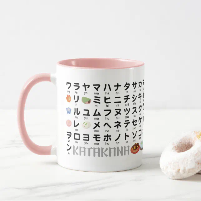 Japanese Hiragana & Katakana Table (Wagashi) Mug Zazzle