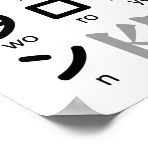 Japanese Hiragana & Katakana Table (Wagashi) Poster Zazzle