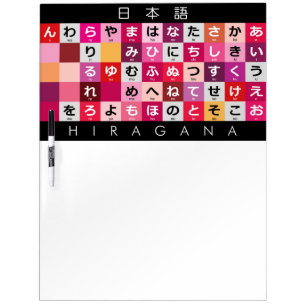 Japanese Hiragana table Dry Erase Board