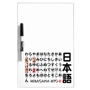 Japanese Hiragana table (Hanafuda) Dry-Erase Board