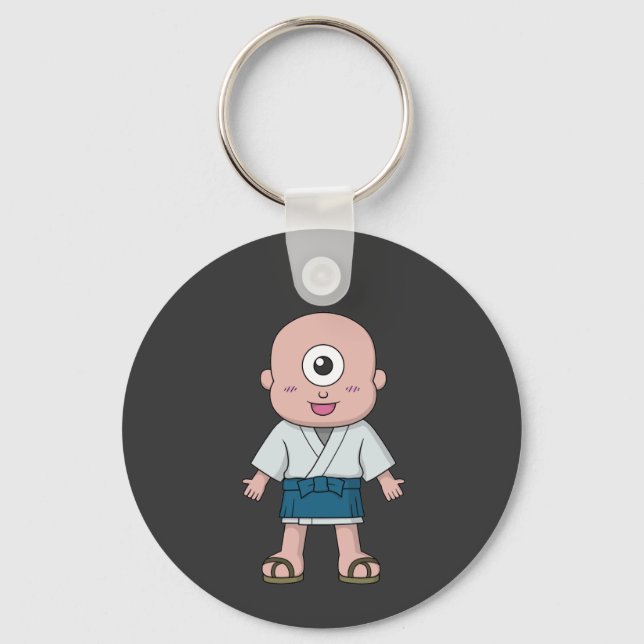 Japanese Hitotsume-kozo (One-Eyed Kid): Yokai Keychain (Front)