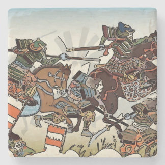Japanese Horsemen Stone Coaster