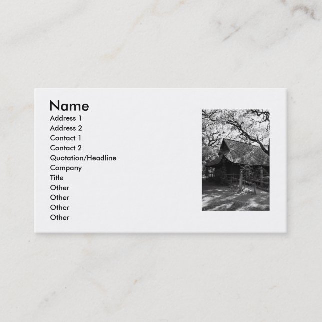 Japanese House Business Card (Front)