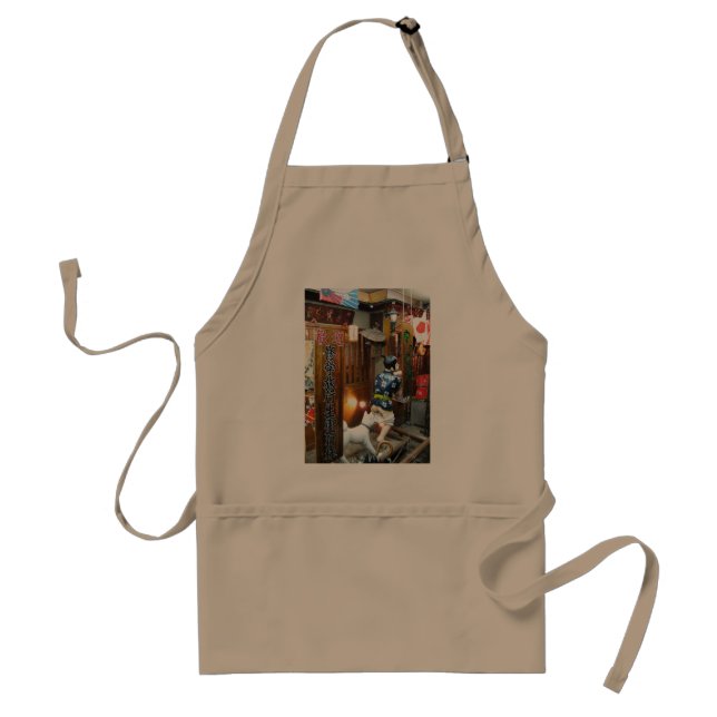 Japanese Humor - Dog Pulling Pants Down Adult Apron (Front)