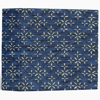 Japanese Indigo Blue 3 Ring Binder