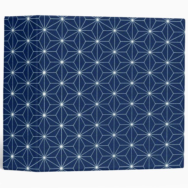 Japanese Indigo Blue 3 Ring Binder (Front/Spine)