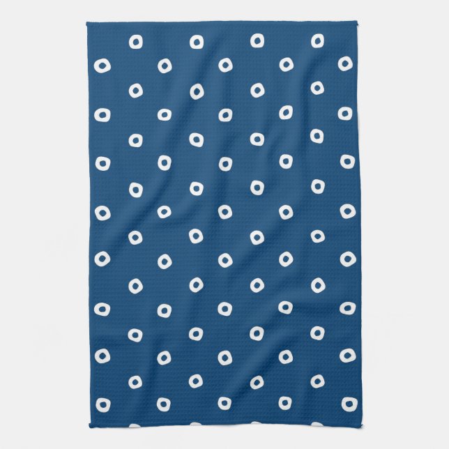 Japanese Indigo Blue Kitchen Towel (Vertical)