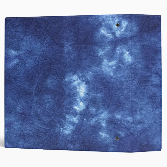 Japanese Indigo Dye Blue 3 Ring Binder (Back/Spine)