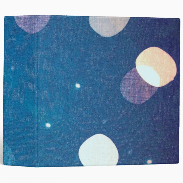 Japanese Indigo Dye Blue Throw Pillow 3 Ring Binder (Front/Spine)