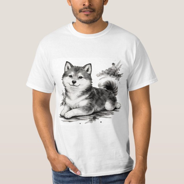 【Japanese Ink Puppy T-Shirt】 T-Shirt (Front)
