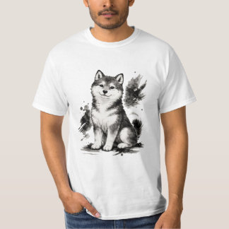 【Japanese Ink Puppy T-Shirt】 T-Shirt