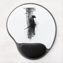 Japanese Ink Samurai Bamboo Forest Mousepad
