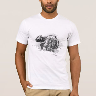 Japanese Ink Shishi Guardian Lion by Hokusai T-Shirt