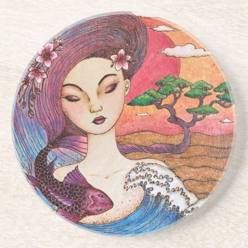 Japanese Inspired Sandstone Coaster