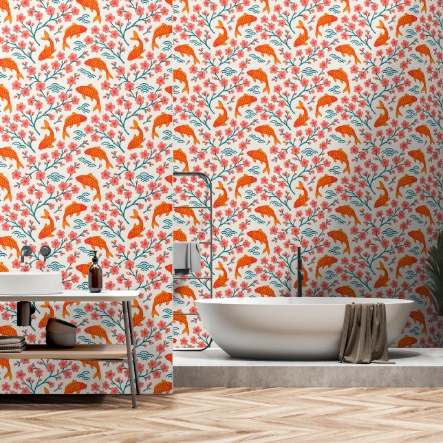Japanese inspired  wallpaper  (Bathroom)