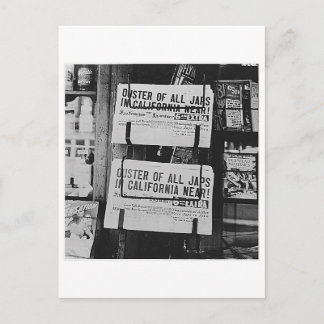 Japanese Internment - Newspapers Announcement Postcard