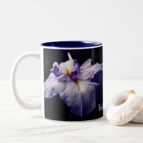 Japanese Iris Beauty Flower Personalized Two_Tone Coffee Mug