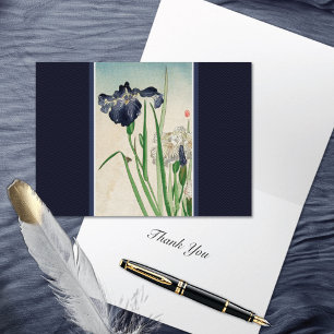 Japanese Iris Botanical Letterpress Thank You Card