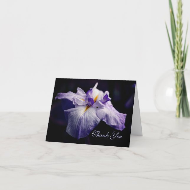Japanese Iris Flower Beauty Thank You Card (Front)