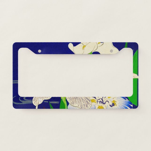 Japanese Irises License Plate Frame (Front)