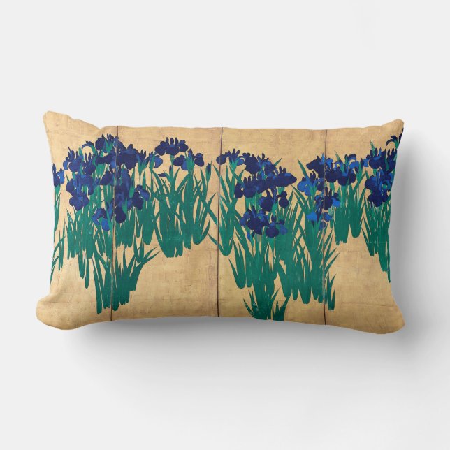 Japanese Irises, Ogata Kōrin Lumbar Pillow (Front)