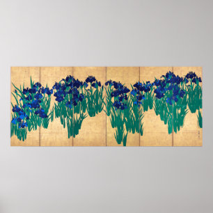 Japanese Irises, Ogata Kōrin Poster