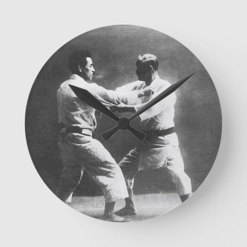 Japanese Judoka Jigoro Kano Kyuzo Mifue Judo Round Clock