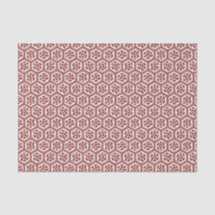 Japanese Kabuki Flower Patern - Red Tissue Paper