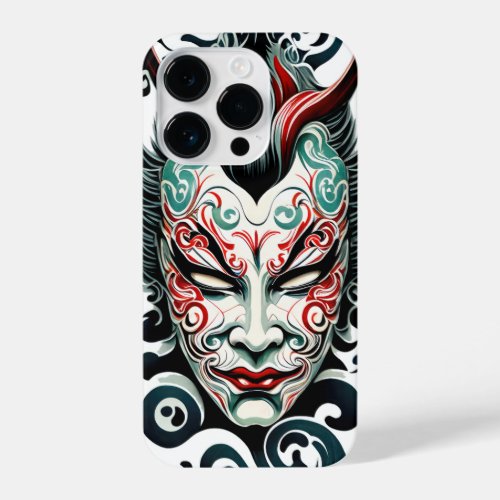 Japanese Kabuki Mask iPhone 14 Pro Case
