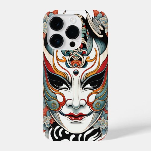 Japanese Kabuki Mask iPhone 14 Pro Case