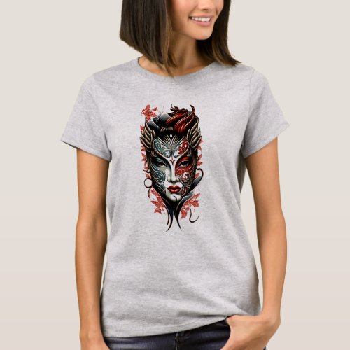 Japanese Kabuki Mask T_Shirt