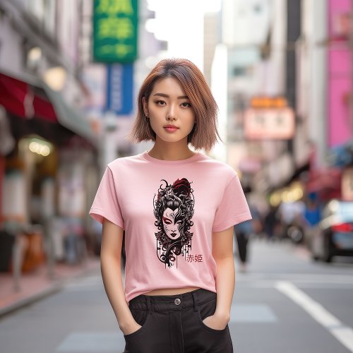 Japanese Kabuki Red Princess  Aka Hime  赤姫 T_Shirt